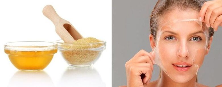 Gelatin mask for wrinkles